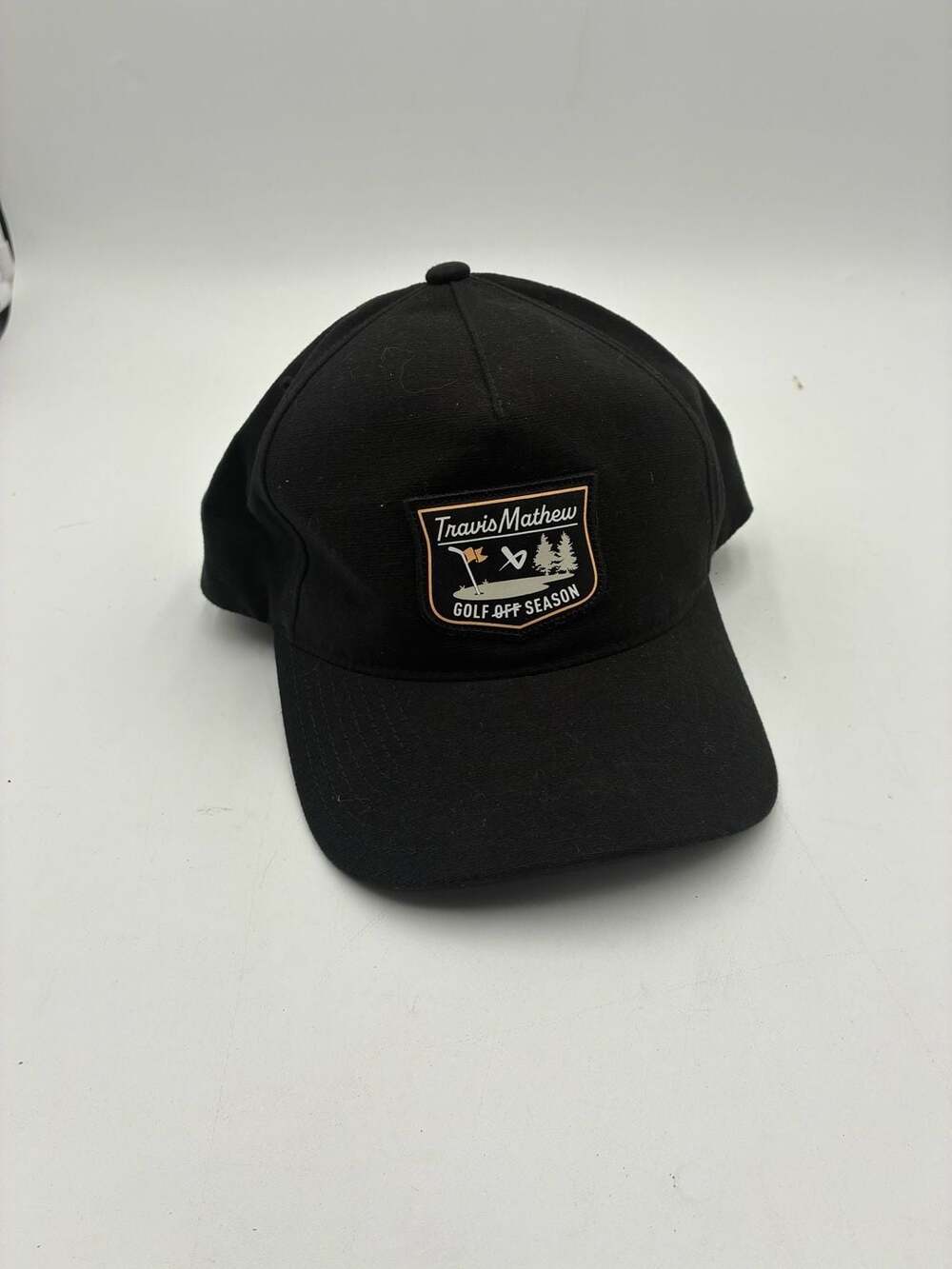 TravisMathew Golf Off Season Black Snapback Hat